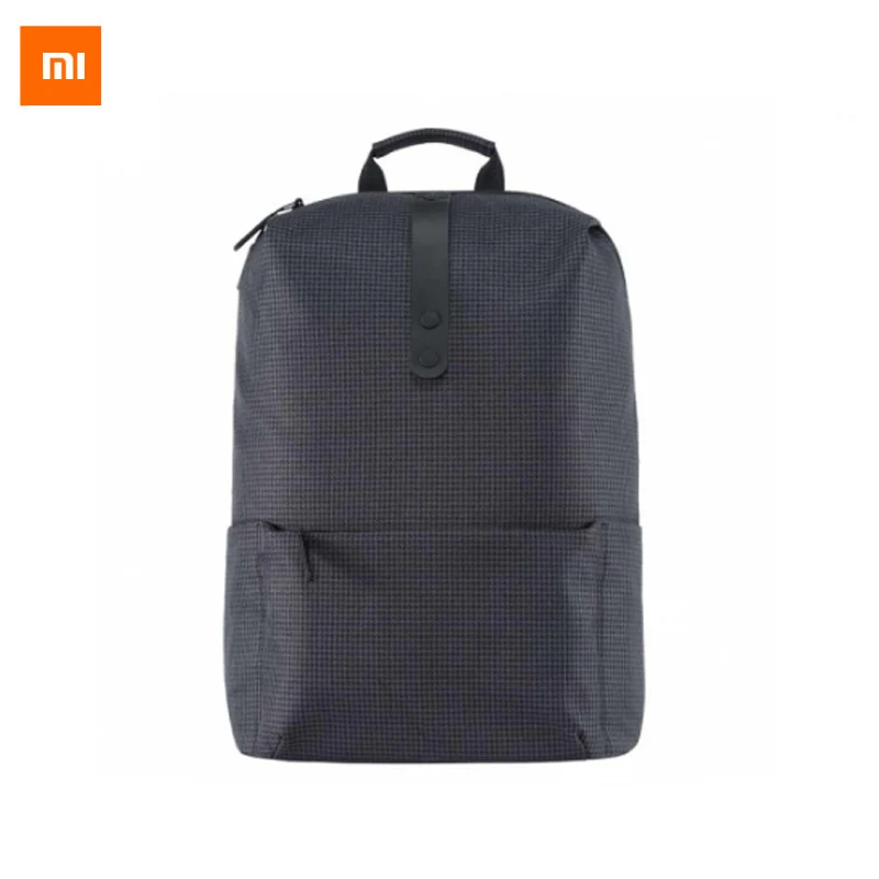 Модный школьный рюкзак Xiaomi 600D полиэстер прочный водонепроницаемый костюм для 15,6 дюймового ноутбука компьютера - Цвет: Black