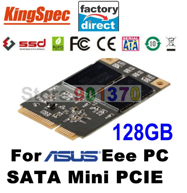 Kingspec Mini PCIE SATA III SATA II SSD 128GB Solid State Drives Hard