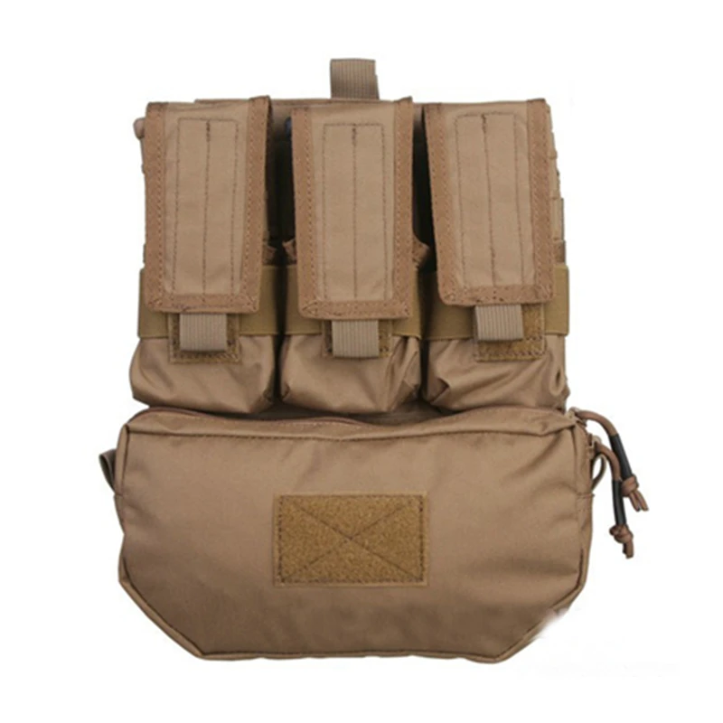 Тактический военный штурмовой задний пакет панели 500D Cordura Coyote коричневые сумки MOLLE пакет для наружной охоты или жилет для страйкбола - Цвет: CB