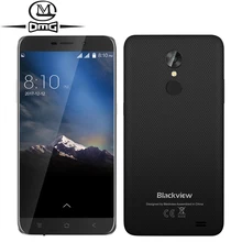 Blackview Unibody A10 Android 7.0 smartphone 2 GB RAM 16 GB ROM 5.0 pulgadas HD MT6580A Quad Core Back Fingerprint 3G Móvil teléfono