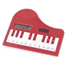 CAA-New Children 8 Digits LCD Piano Shape Calculating Tool Electronic Calculator