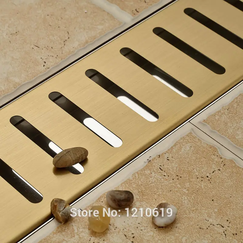 Новая нержавеющая сталь ванная комната балкон трап Ti Gold пластина 70*10 см сито для