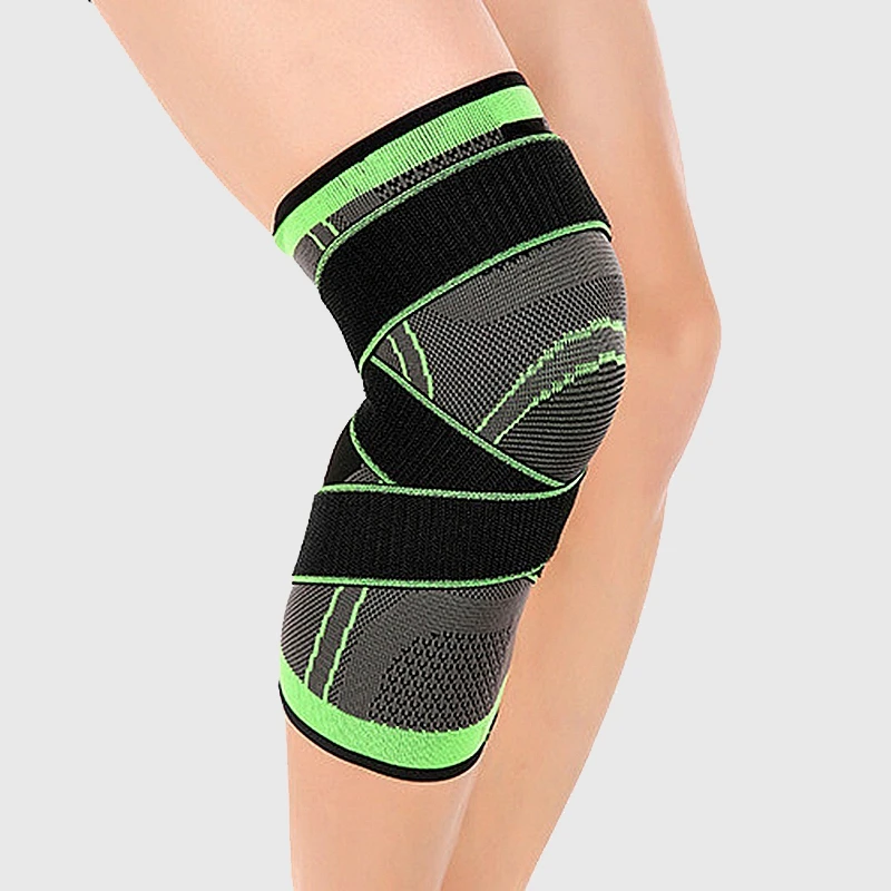

3D weaving pressurization knee brace hiking cycling knee Support Protector Knee pad L