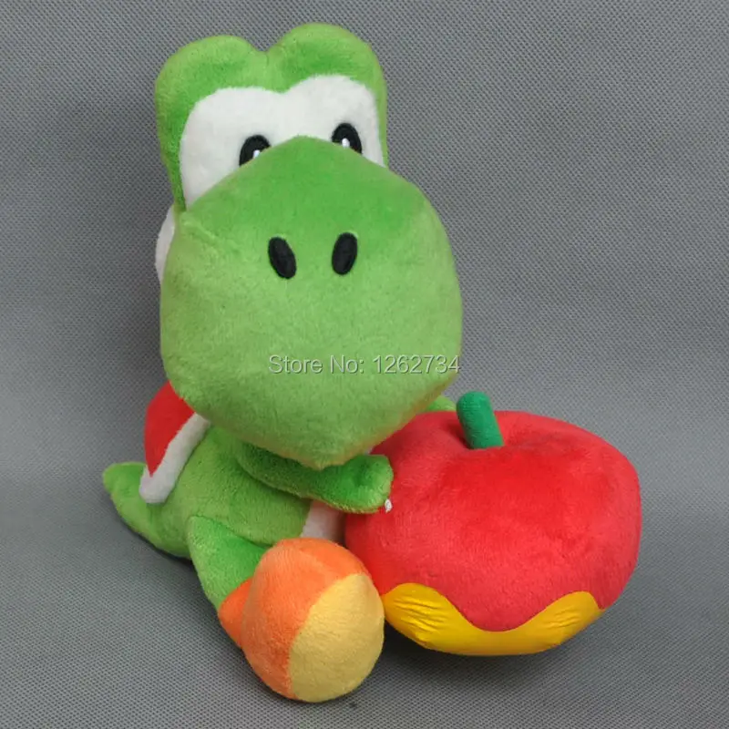 EMS 20/лот " Супер Марио bros yoshi с яблоком плюшевые мягкие игрушки