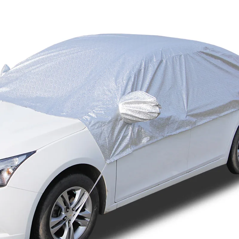5D Universal Half Car Covers Sunshade Styling Foil Waterproof Thicken