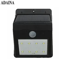 Водонепроницаемая модель ip 65 сенсор солнечные светодиодные светильники Настенный крыльцо свет Mordern Наружное освещение 10 светодиодный светильник украшение сада Индукционная лампа