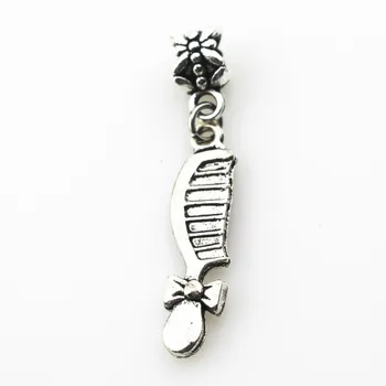 

New arrive 20pcs/lot comb charms hanging charm big hole pendant bead charm fit bracelet diy jewelry dangle charms