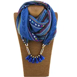 Красочный Печатный шифон круговой шарф ожерелье из акриловых бус кулон шарф модный женский Дикий новый шарф