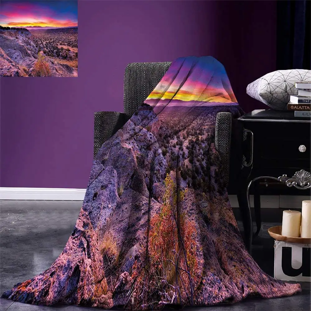 Природа одеяло Surreal Sunrise Sky Horizon над горной долиной Национальный памятник Сумерки