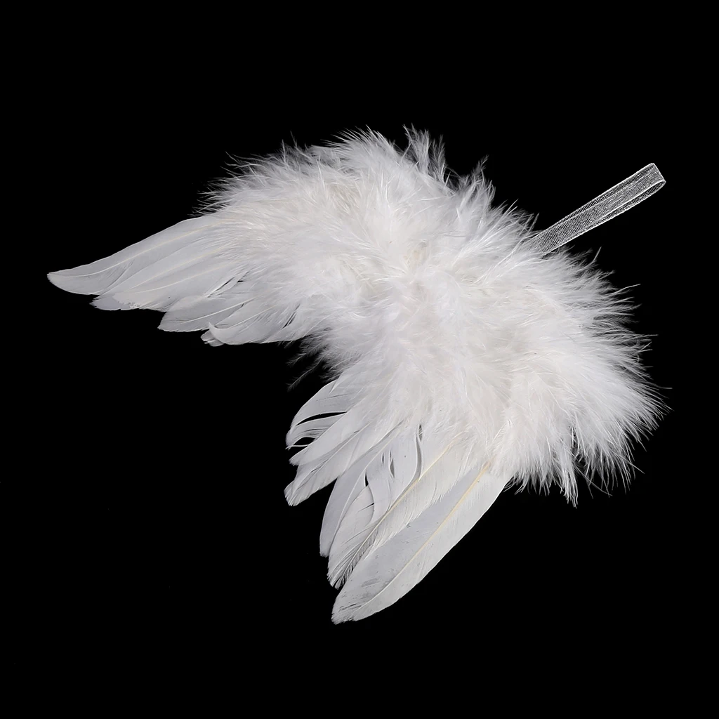 Белый реквизит для фотосессии с крыльями ангела для новорожденных мальчиков и девочек, милые аксессуары для фотосъемки, украшения