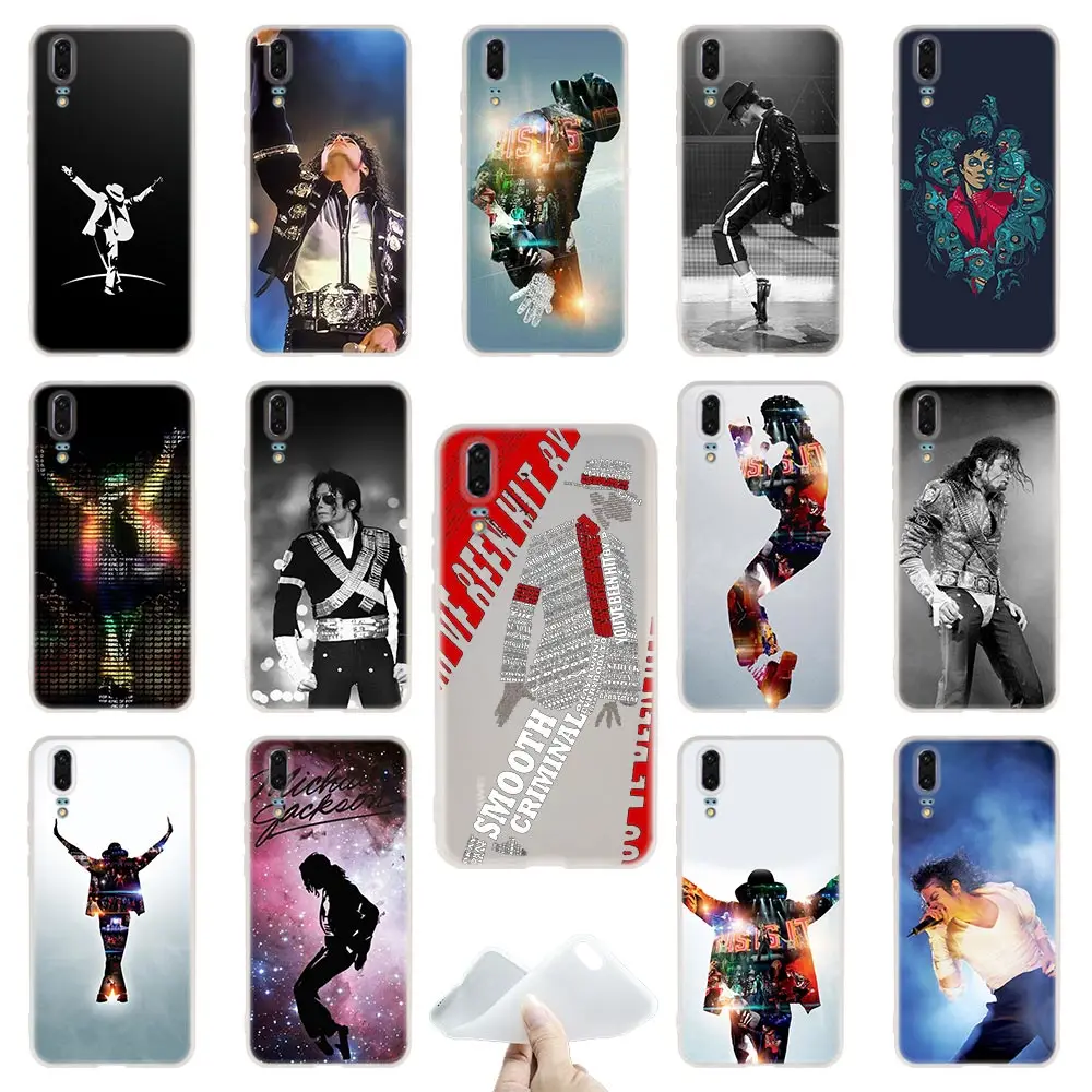 michael jackson Clear TPU Soft Phone Case For Huawei P50 P40 P30 P20 Pro Lite p30lite p50lite P samrt Z 2020 2019 Cover | Мобильные