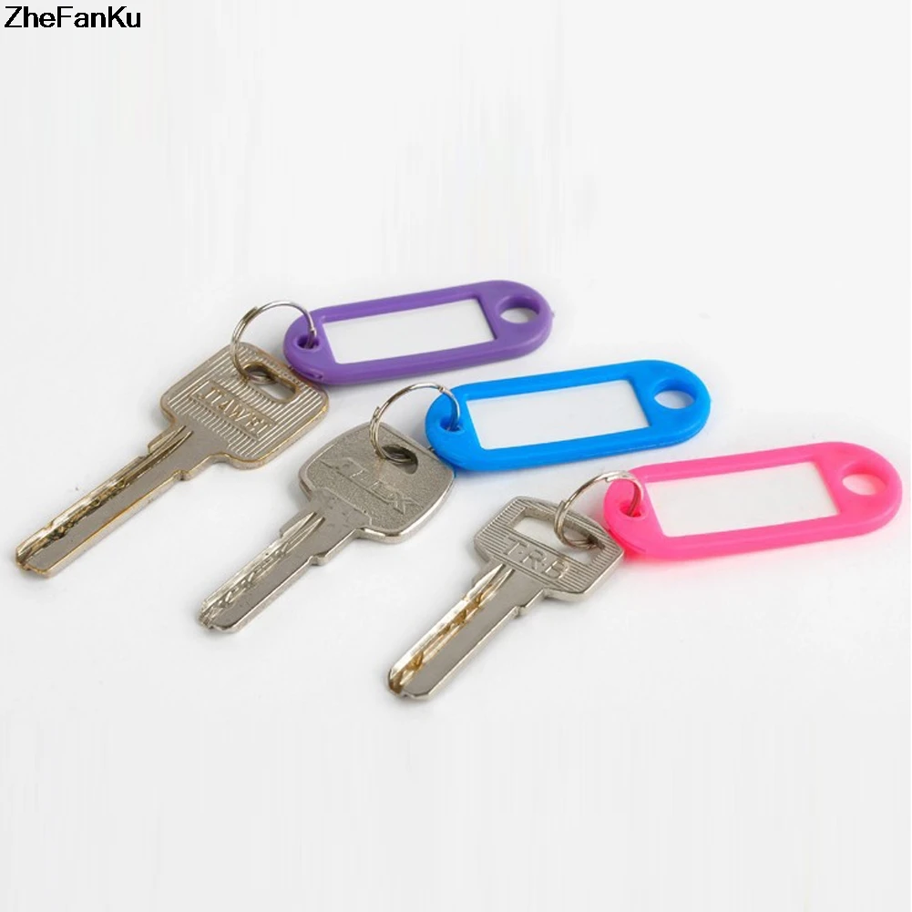 

10pcs/set Fashion The Luggage Tag Key Card Color Random Plastic Key Chain Bag Tag Key Token Card Accessories