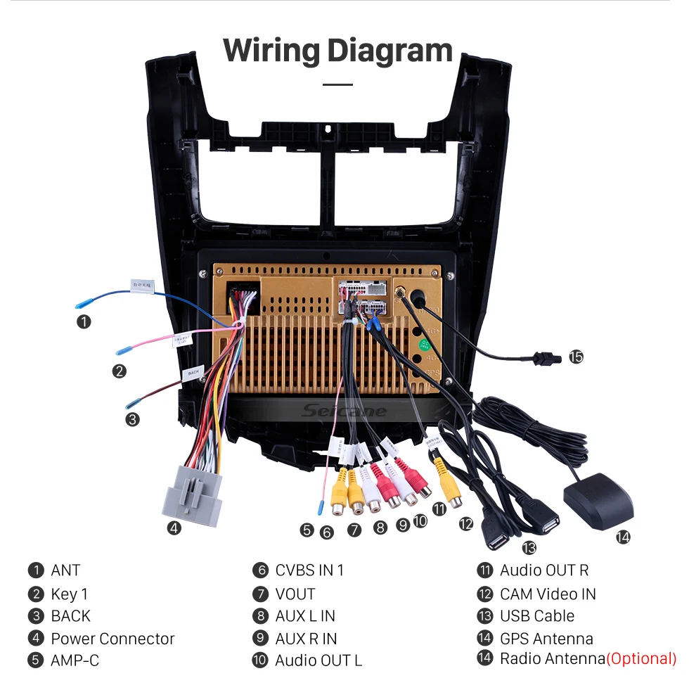 Best Seicane Android 8.1 9 Inch 2din Car Auto Radio Head Unit GPS Navigation Audio Multimedia Player For 2014 Chevy Chevrolet Aveo 19