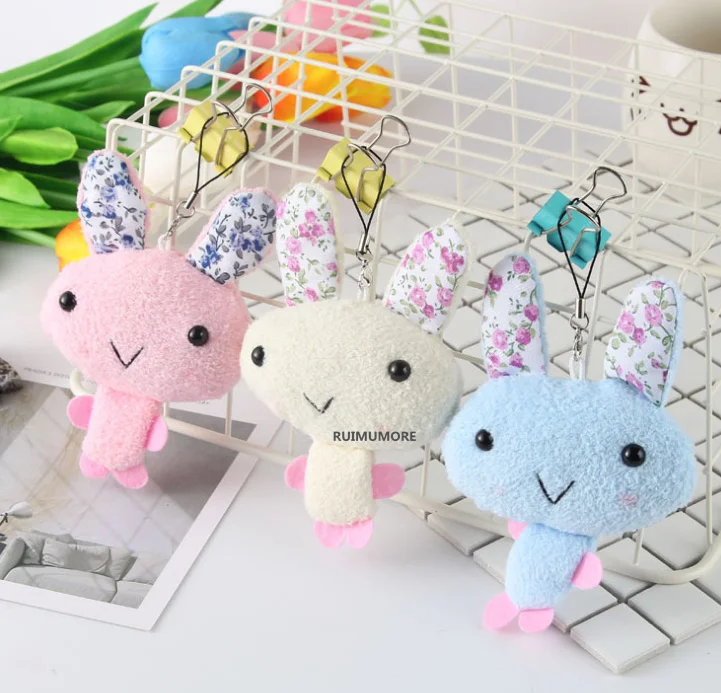 

1X random color Key chain Toy , HOT Wedding Gift rabbit Stuffed Plush Toys, 7CM Stuffed rabbits Animal Plush TOY DOLL