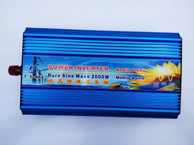 

12VDC 2000W 110V/120V/220V/230VAC 50Hz/60Hz Peak Power 4000W Off-grid Pure Sine Wave Solar Inverter or Wind Inverter