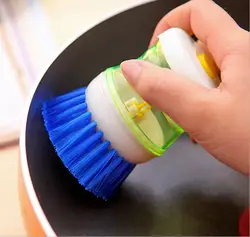 Творческий автоматический горшок щетка для очистки для хранения жидкости чашки кухня котел пластиковая щетка для очистки
