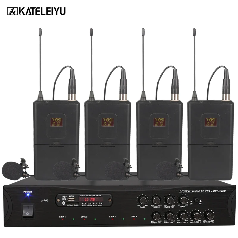 Amplifier Microphone all in one machine 900B 2 channel wireless