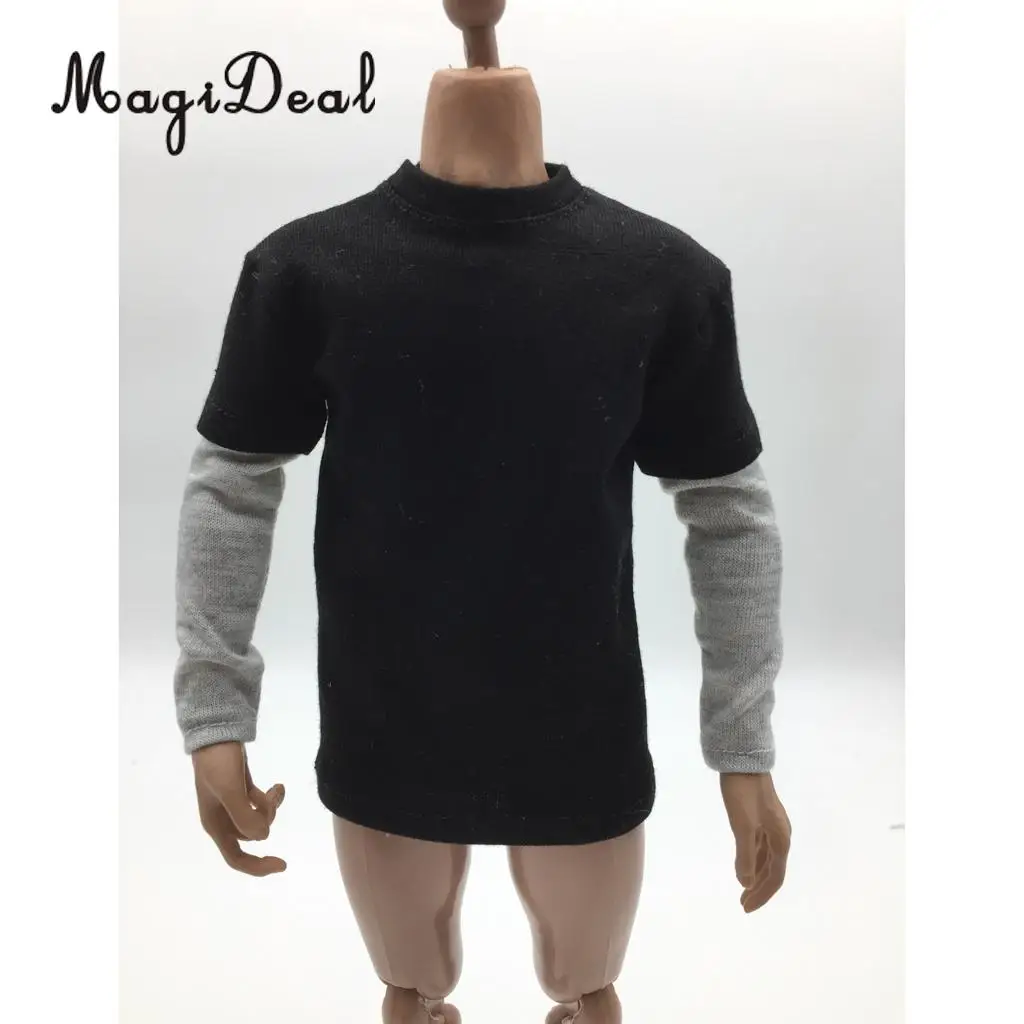 MagiDeal 1/6 Scale Mens Red Double Sleeve Long T-shirt Clothes for 12 Inch Male Action Figure Body 3Colors MagiDeal 1/6 Scale Mens Red Double Sleeve Long T-shirt Clothes for 12 Inch Male Action Figure Body 3Colors