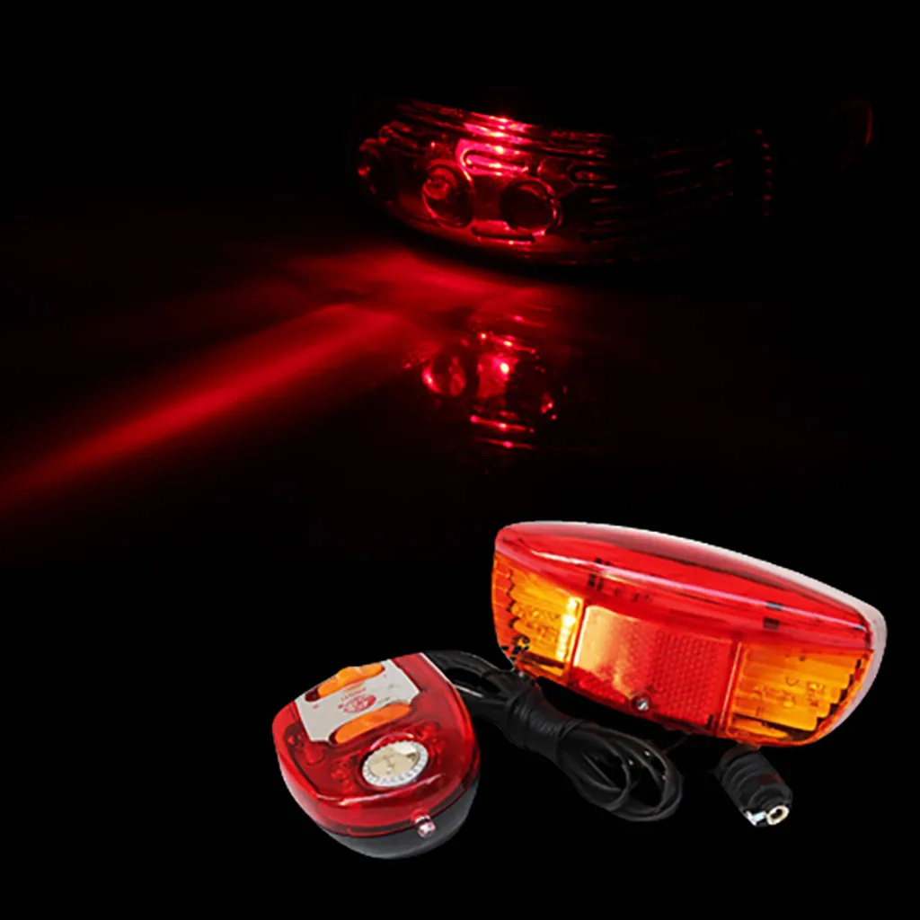 Perfect LED Bicycle Bike Turn Signal Directional Brake Light Lamp 8 sound Horn Low Power Consumption Black Biking/Hiking #PEX 5