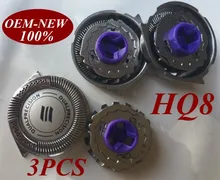 Lâmina de barbear para substituição, cabeça com 3 peças de lâmina para barbear norelco philips hq8 at750 at751 at890 at891 hq7120» hq7180