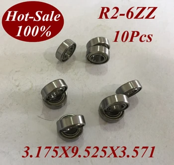 

10pcs Low noisy R2-6zz R2-6Z R2-6-ZZ 3.175X9.525X3.571 Deep groove ball bearing micro miniature small bearing motor bearing