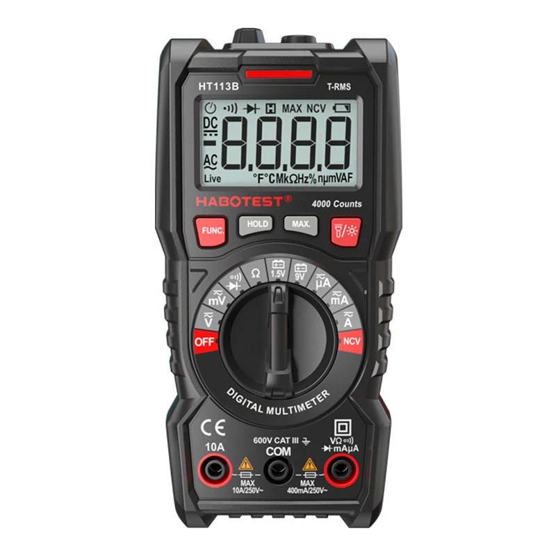 HABOTEST HT113B цифровой мини мультиметр DC/AC Измеритель Напряжения тока ручной