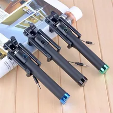 Селфи-палка проводной выдвижной ручной затвор мини проводной селфи-палка 3,5 мм разъем держатель для huawei samsung xiaomi переносной