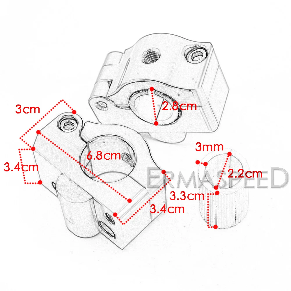 Мотоцикл с ЧПУ алюминиевый руль управления для мотоциклов стояк зажимы 22 мм/28 мм Универсальный, пригодный HONDA KAWASAKI YAMAHA KTM DUCATI APRILLA BMW