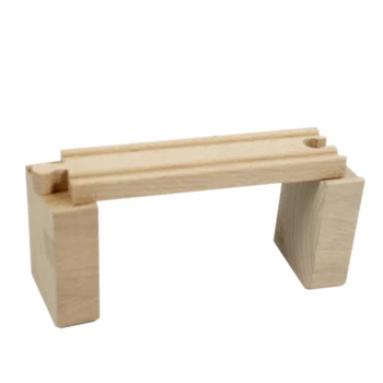 

Beautifully bridge railway train Track fit to Friends train head toys Solid Beech Wooden Train Bridge Pier wooden
