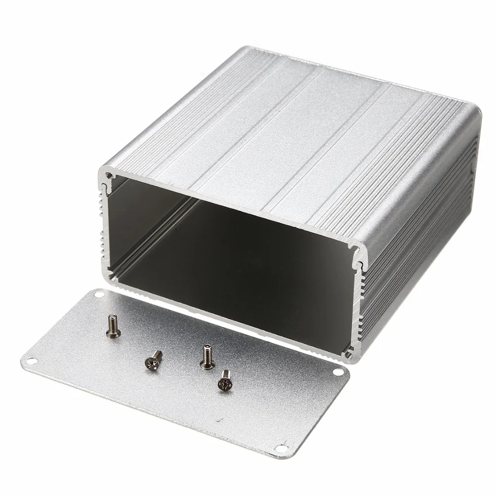 

1pc Aluminum Enclosure Case Silver DIY Electronic Project PCB Instrument Box Mayitr 100x100x50mm