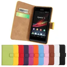 Coque для sony Xperia L S36h Флип кожаный чехол Fundas Капа сотового телефона L S36H случаях Etui натуральная кошелек аксессуары сумки