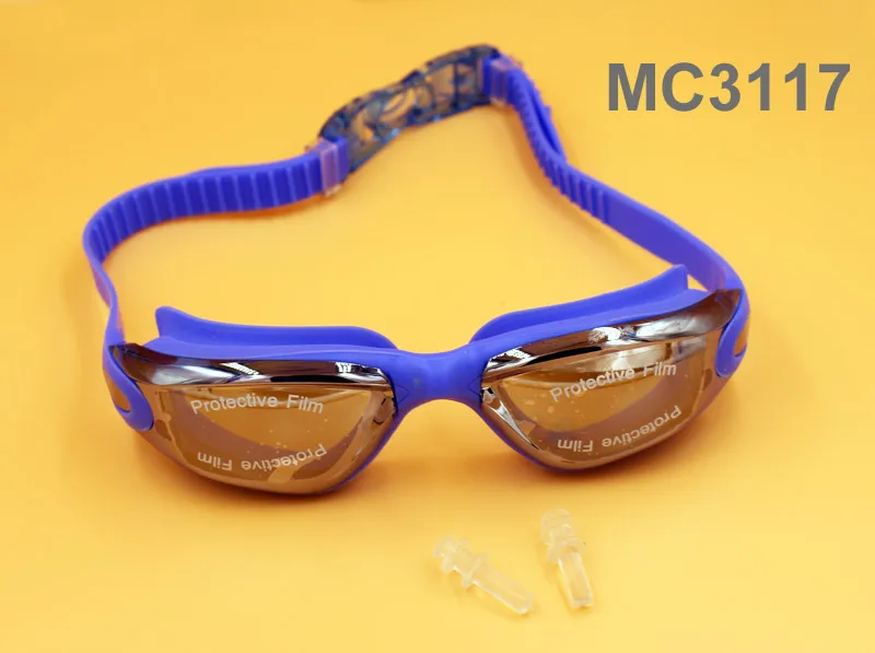 

new design man woman unisex coating mirrored adult anti fog Waterproof swimming goggles swimming glasses free size B42003