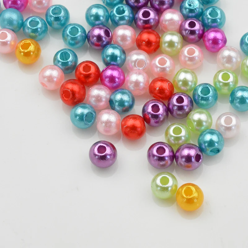 FLTMRH 10pcs 12mm Cheap Round Shape Imi tation Pearls Beads Handmade Bracelet Jewelry Aces Making Wholesale | Украшения и