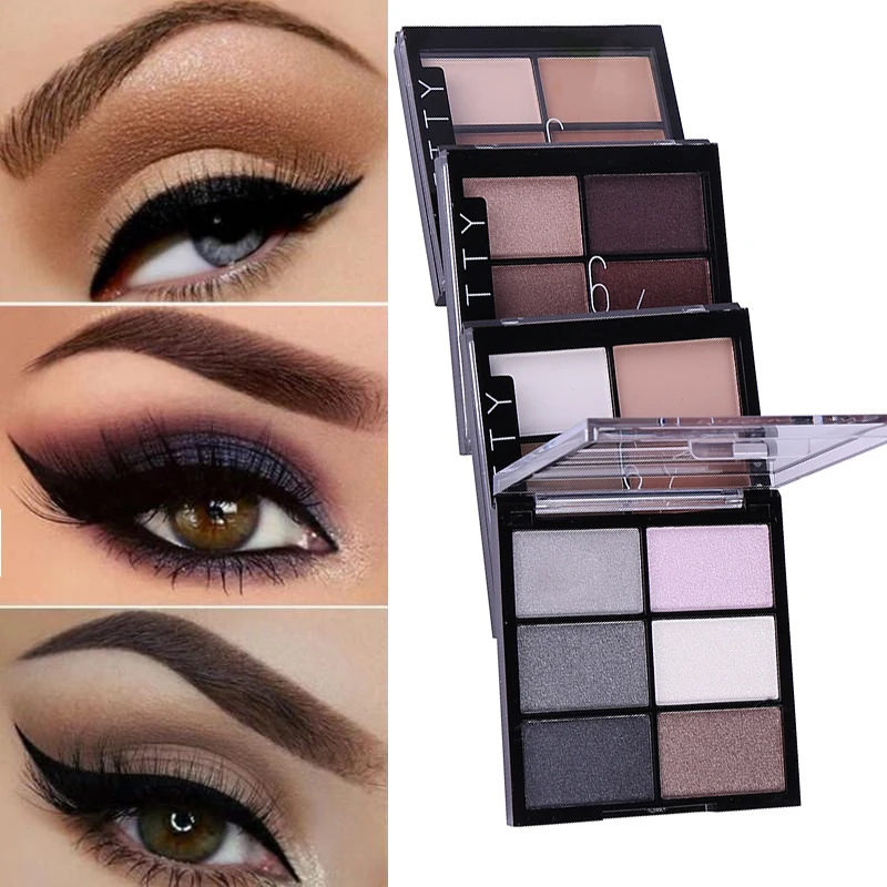 

6 color Marble Eyeshadow Palette Multicolor Pearl Matte Europe And America Beauty Durable Waterproof Lasting Cosmetic