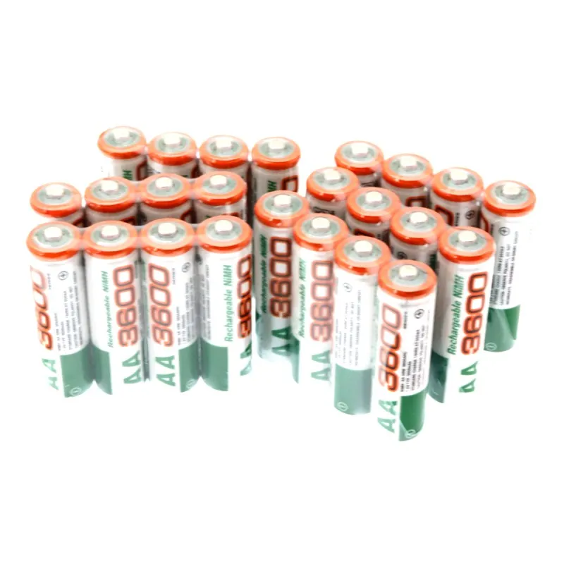 Новая AA батарея 3600 mAh аккумуляторная батарея, 1,2 V Ni-MH AA батарея, подходит для часов, мышей, компьютеров