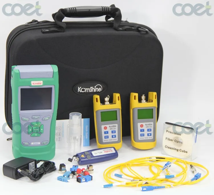 

Optical Fiber KomShine KQX-45 Fiber Optic Test Kits with OTDR / Optical Power Meter & Optical Light Source/ VFL