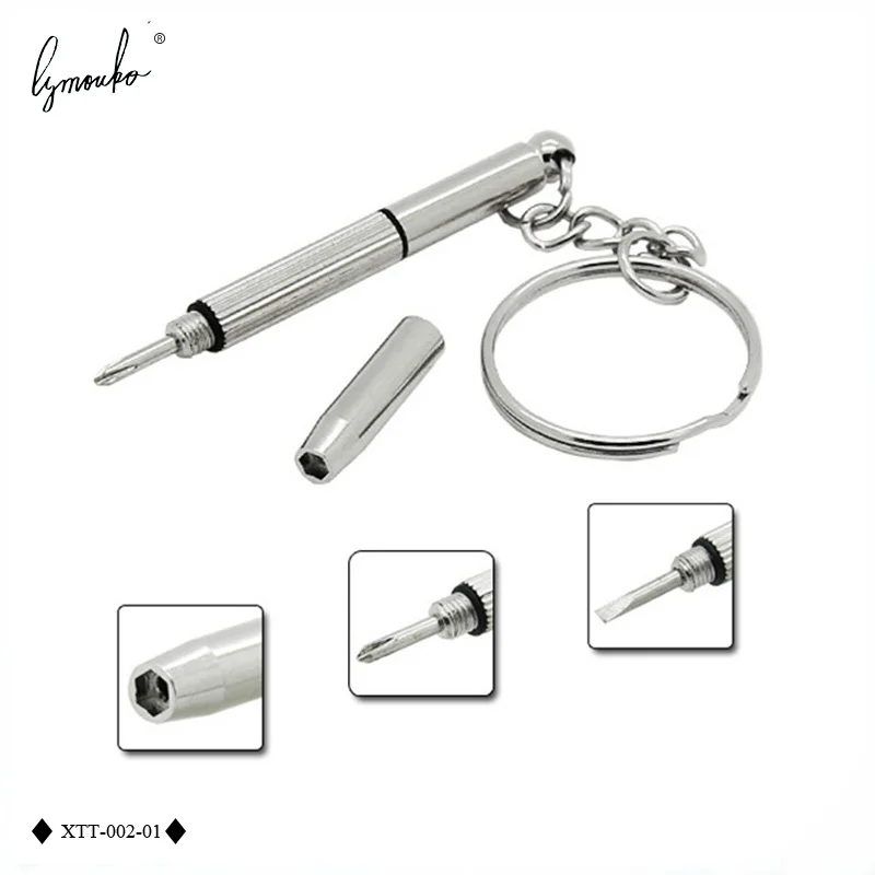 

Lymouko 2pcs/Lot Portable Multi-function Glasses 1.7mm Screwdriver for Mini Key Chain Sunglasses Tools Used Watch Accessories