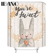 IBANO Cartoon Sweet Shower Curtain Waterproof Polyester Fabric 180x180cm Shower Curtain For The Bathroom With 12pcs Hooks IBANO Cartoon Sweet Shower Curtain Waterproof Polyester Fabric 180x180cm Shower Curtain For The Bathroom With 12pcs Hooks