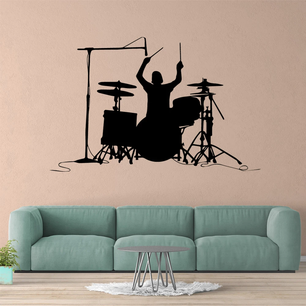

Cute Drums Home Decoration Accessories For Home Decor Sticker Mural Decorative Vinyl Wall Stickers naklejki