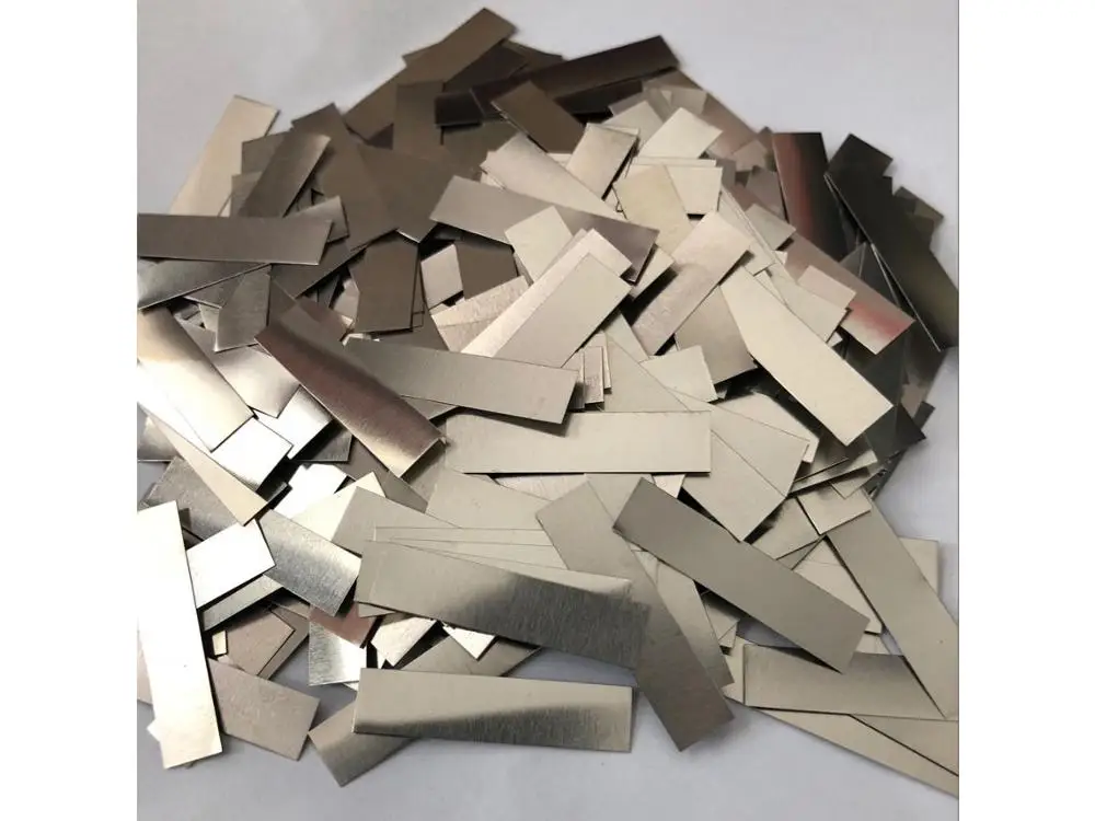 

50pcs 0.1mm 0.15mm 0.2mm Pure Nickel Strap Strip Sheets Tabs 99.96% for 18650 21700 battery spot welding