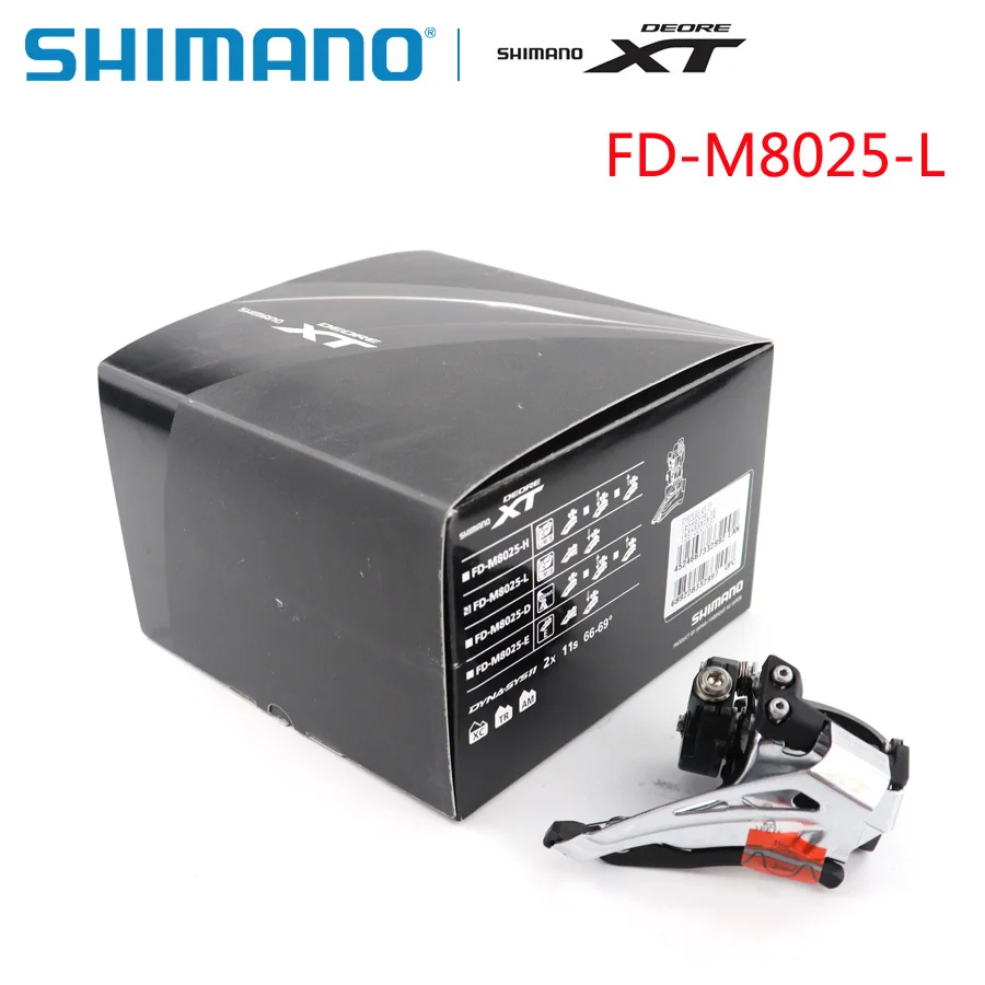 SHIMANO DEORE XT FD M8025 передний переключатель оригинальная коробка MTB переключатель 2X11Speed запчасти для велосипеда