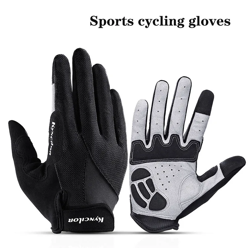 Полный палец Сенсорный экран велосипедные перчатки MTB шоссейные перчатки для велоспорта мужские и женские унисекс противоударные спортивные перчатки для горного велосипеда