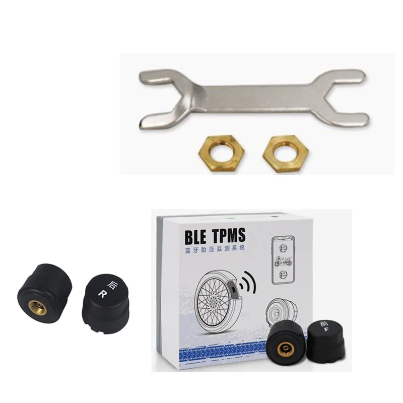 New MOTO TPMS Tire Pressure Monitoring System For Motorcycle Bluetooth 4.0 With 2 External Sensors For IOS / Android motocare