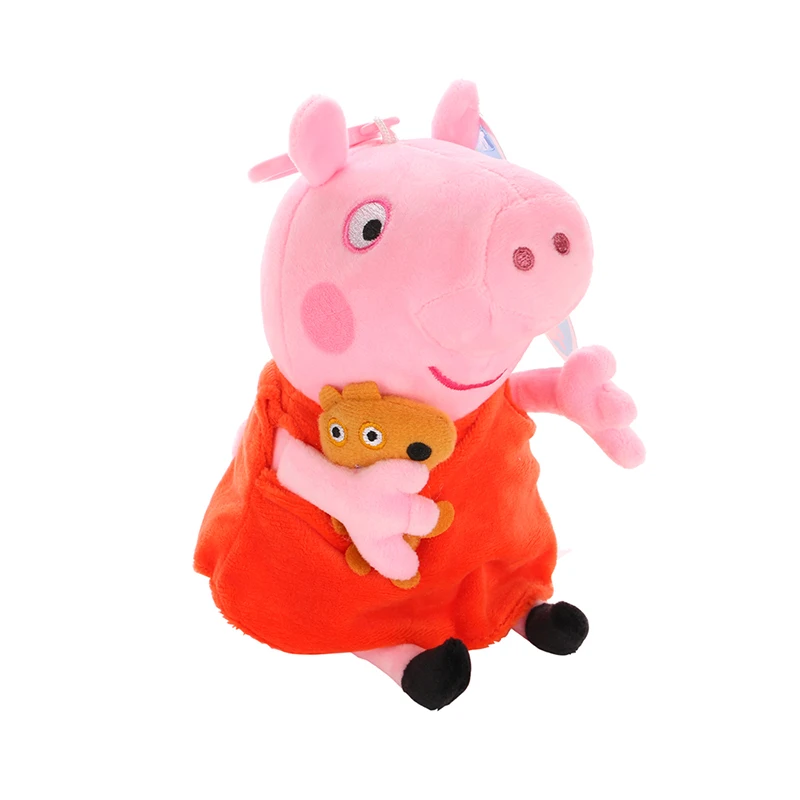 Original Brand 4Pcs/set Peppa Pig Stuffed Plush Toy 19/30cm Peppa George Pig Family Party Dolls Christmas New Year Gift For Girl