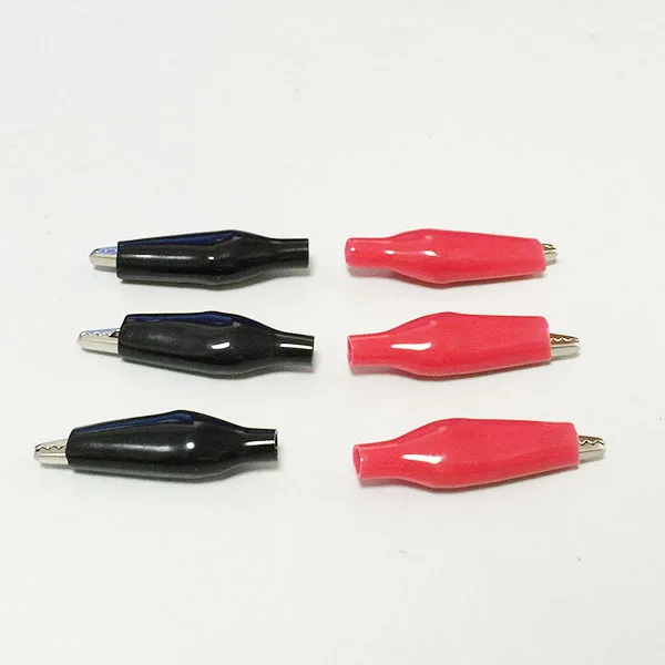 20PCS-black-red-35mm-insulated-PVC-sleeve-Small-Alligator-Clip-Crocodile-Clip-Test-Clip (2)
