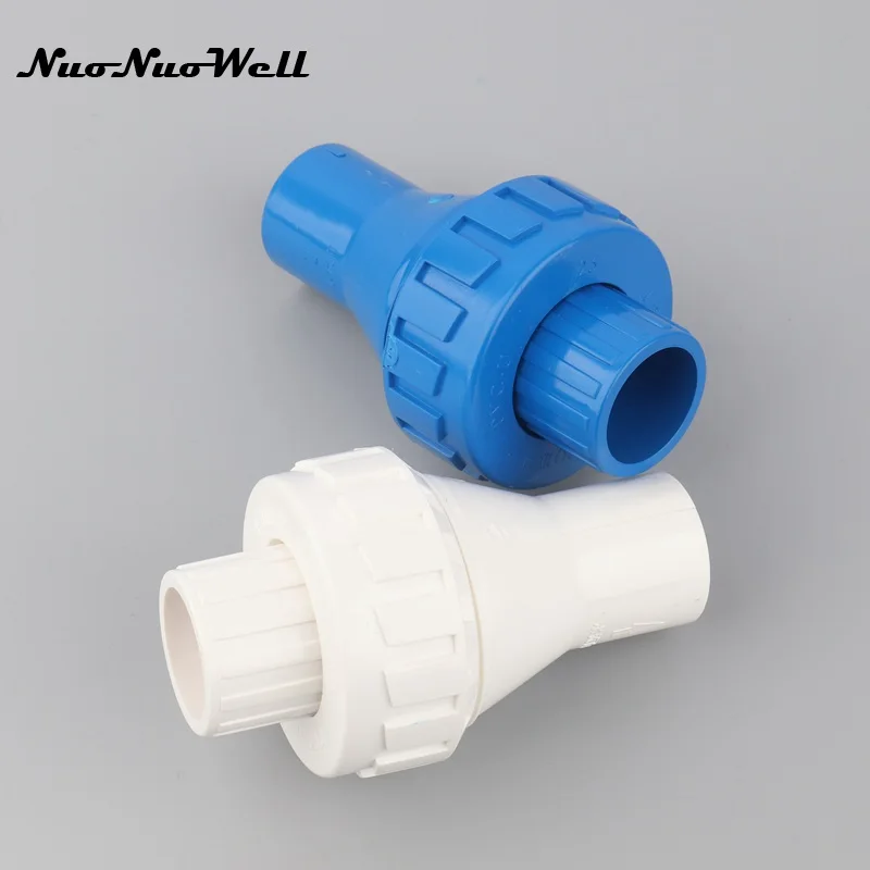 32mm PVC Check Valve Non Return Connector For Garden Irrigation Pipe