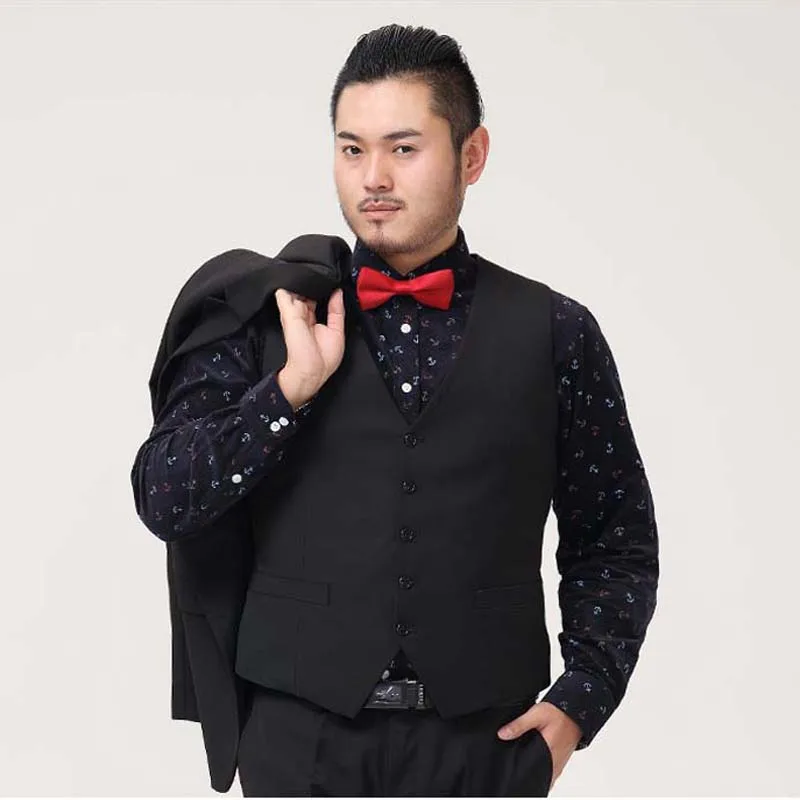 XL 6XL Mens Suit Vest Brand Clothing Business Casual