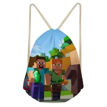 

Minecraft famous game Backpacks Drawstring Bag for girls boys Casual Travel Bag Student Storage Package Softback Backbags Game