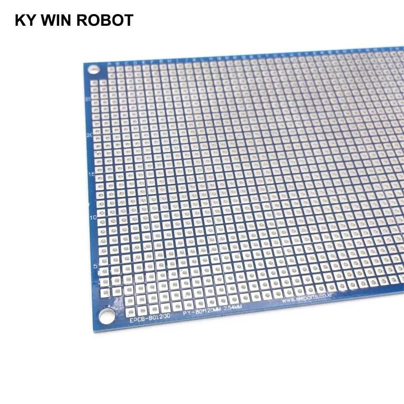 1 шт. 8x12 см 80x120 мм синий двухсторонний Прототип PCB универсальная печатная плата для Arduino