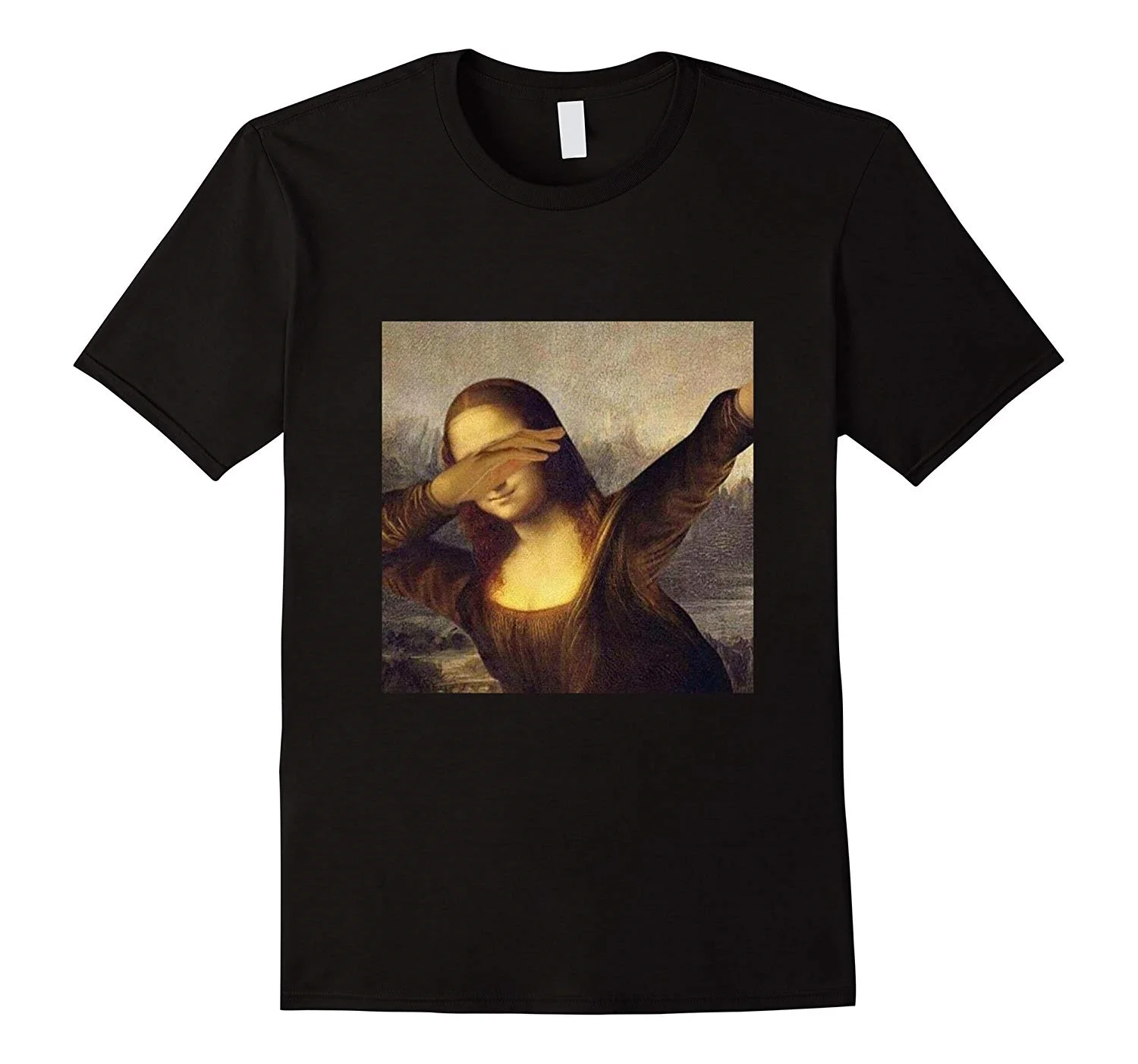 Mona Lisa Dab забавная футболка бесплатная доставка Новейшая модная классическая